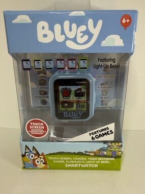 Bluey Kids Smartwatch - Light Blue Character Band